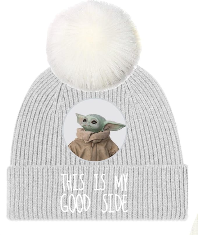 Disney Star Wars - The Mandalorian Good Side Pompom Beanie muts - Grijs