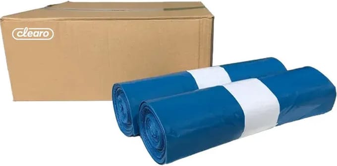 Containerzakken 240 liter blauw - 65/25x140cm T70 - Doos 100 stuks - Extra sterk