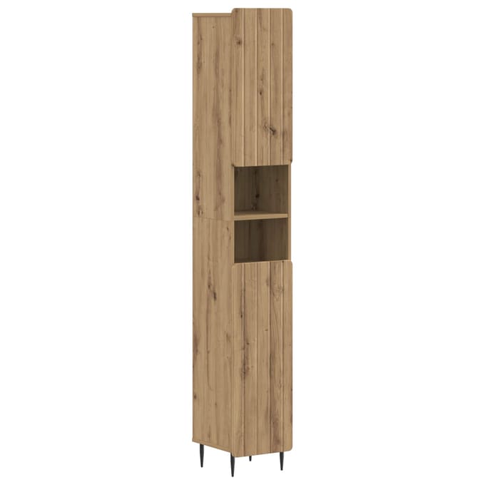 vidaXL - Badkamerkast - met - Open - Plank - ZWOLLE - Artisanaal - eiken