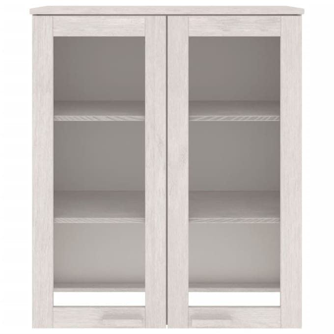 vidaXL - Opzetkast - HAMAR - 85x35x100 - cm - massief - grenenhout - wit