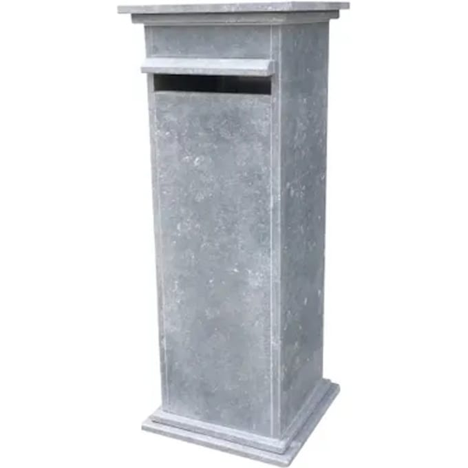 Brievenbus Staande Sevilla - Natuursteen - Blauwe Hardsteen - 40x103x40cm