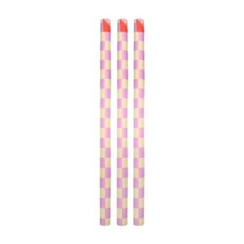 Ole cadeaupapier checkerboard - vanilla/violet
