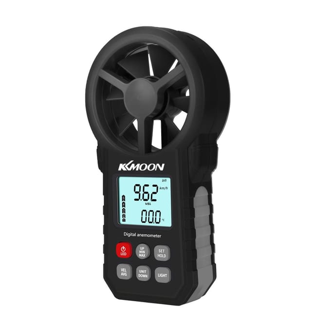 KKMOON Handheld Anemometer Draagbare Windsnelheidsmeter CFM-meter Windmeter met LCD-achtergrondverlichting voor 1#