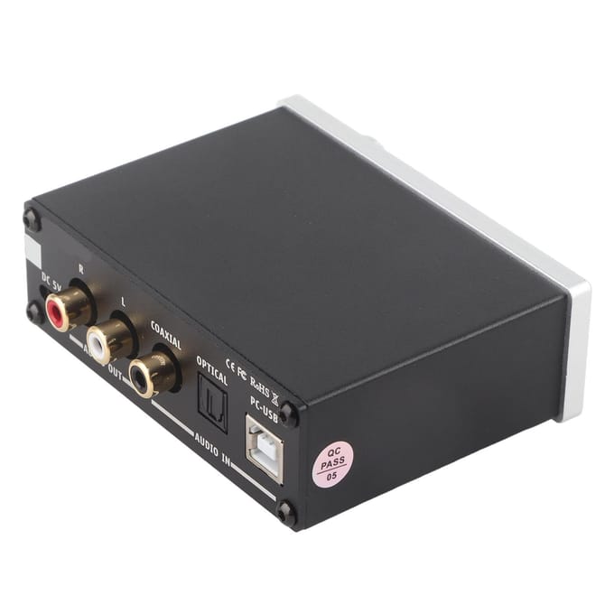 AC Q3 PRO DAC Décodage o Décodeur avec Amplificateur Casque pour Casques 3,5 MM (argent) argenté