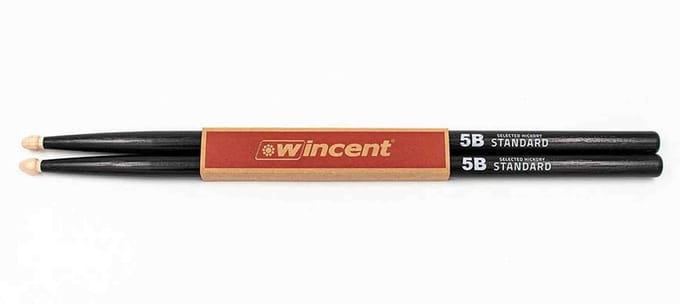 Wincent 5BCB Hickory Natural Black drumstokken