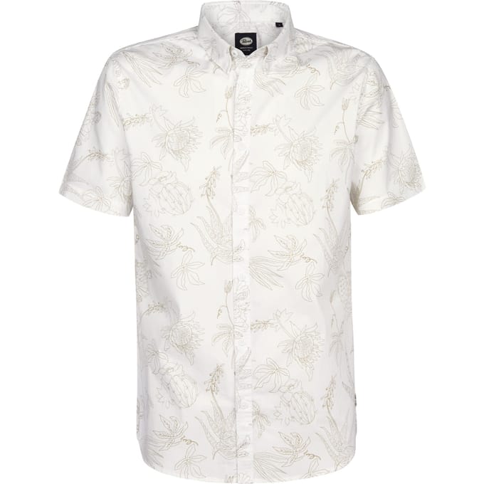 Petrol Industries - Heren All-over print overhemd Scout - Wit