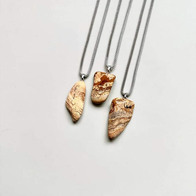 Gemstone ketting Jaspis Landscape