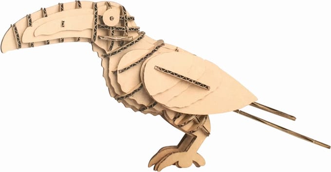 3D Model Karton Puzzel - Toekan Vogel - DIY Hobby Knutsellen - 43x13x21cm