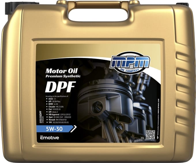 MPM Motorolie 5w30 DPF premium synthetisch - 20 liter
