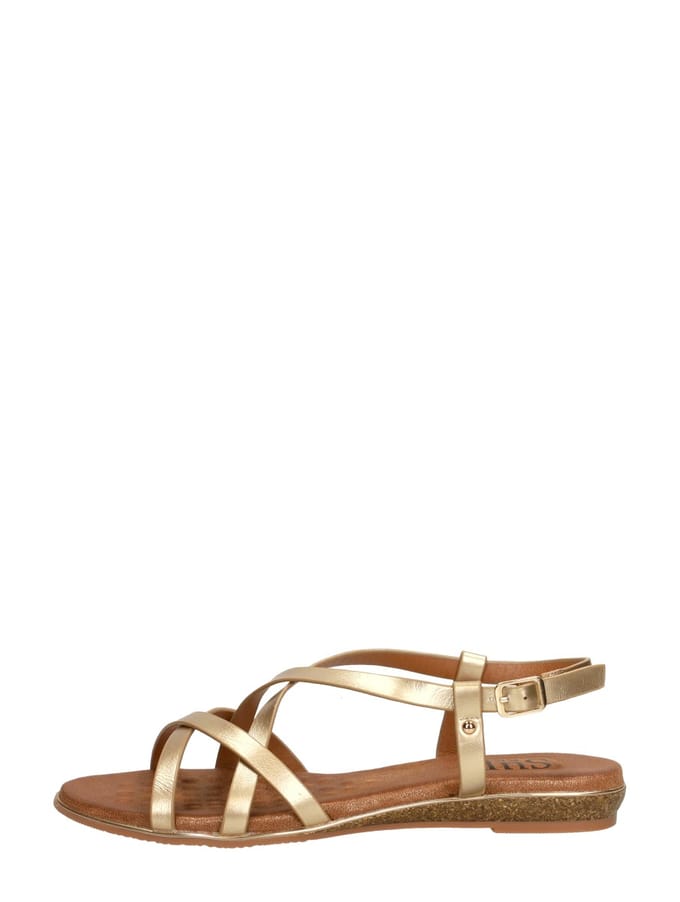 SUB55 Sandalen Plat Sandalen Plat - Goudkleur - Maat 36
