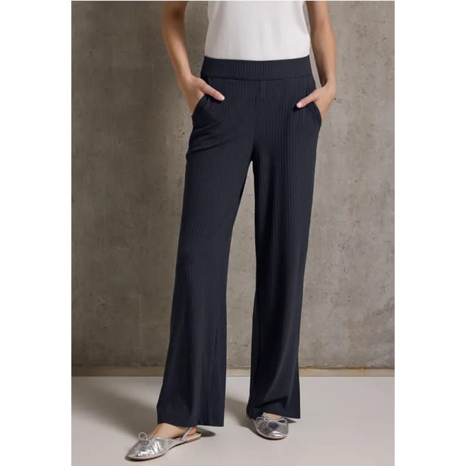 Jersey broek met split