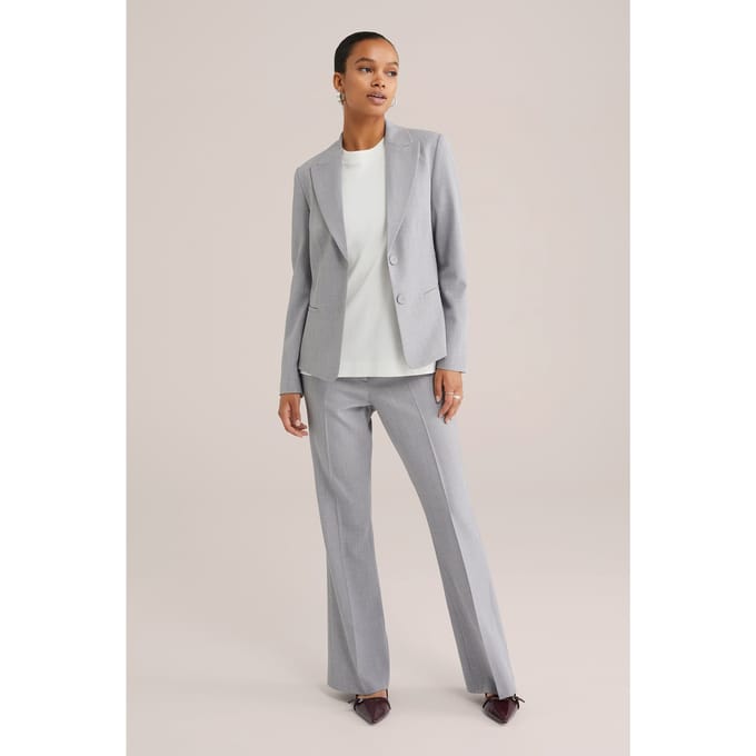 We Fashion Blazer Light Grey Größe: 34 | Blazer Outlet | Damen | Grau