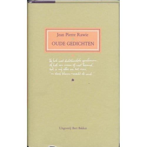 Oude Gedichten - J.P. Rawie