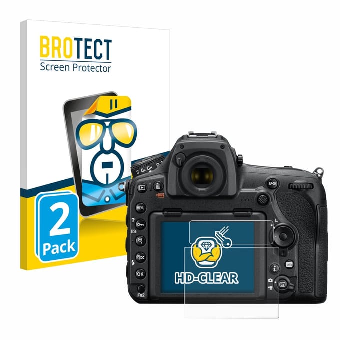 BROTECT - Screenprotector voor Nikon D850 - Folie Beschermfolie transparant 2 Stuks