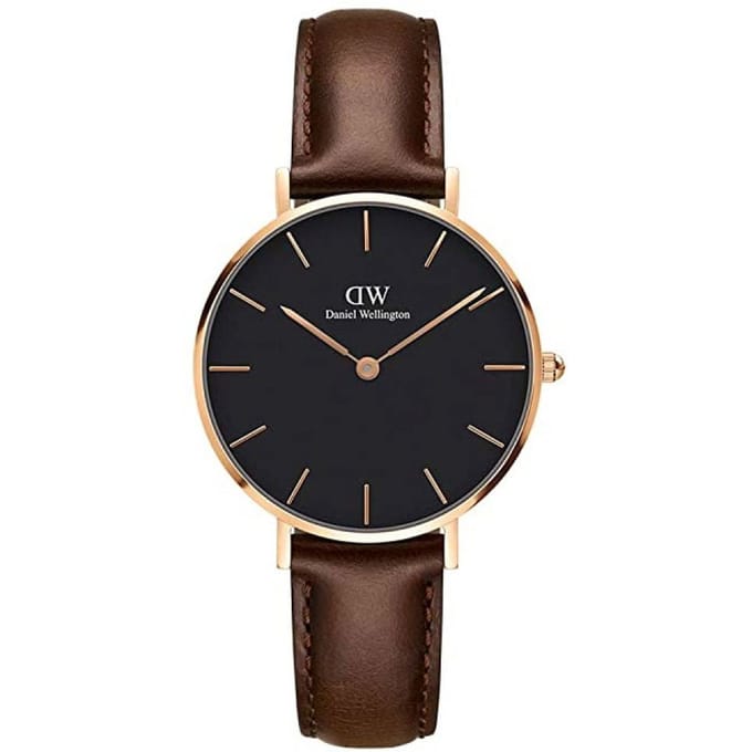 Daniel Wellington DW Watch Petite Bristol Black Rose Gold 32mm