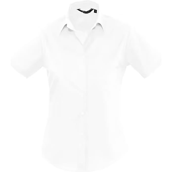 SOLS Dames/Dames Escape 95 Poplin Overhemd met Korte Mouwen (Wit)