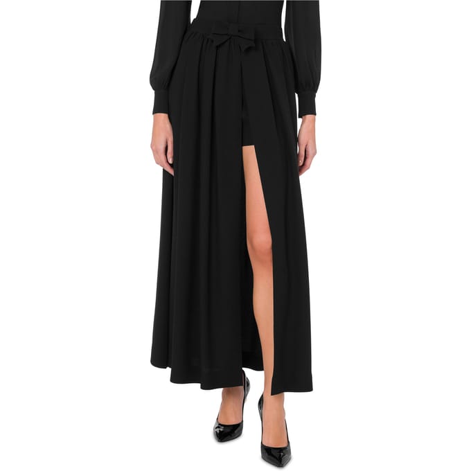 Moschino Trouser Skirt With Bow Black Taglia: 40 | Maxi gonne Outlet | Donna | Nero