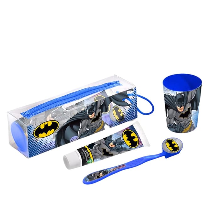 Cartoon Batman Set Tandenborstel, Tandpasta, Beker