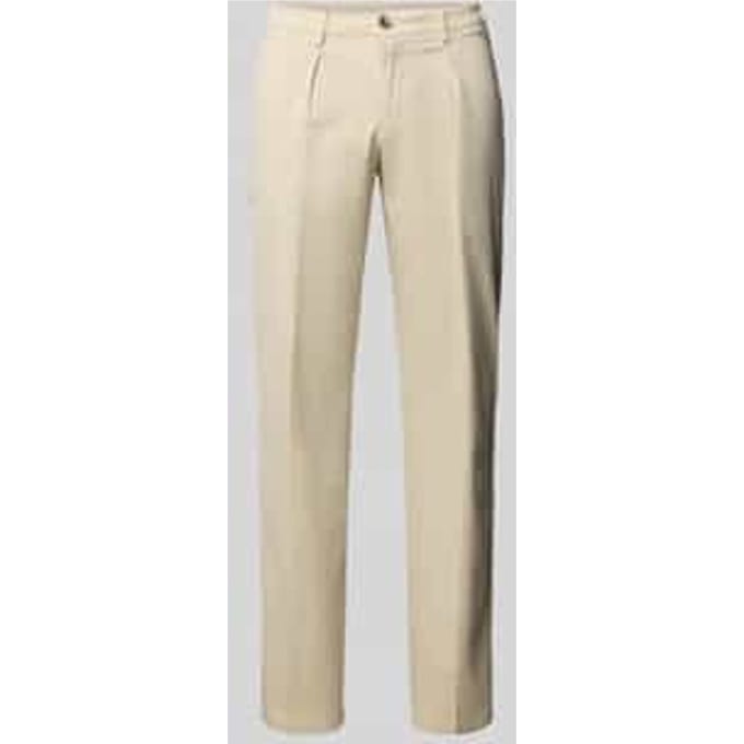 Broek met persplooien en achterzakken