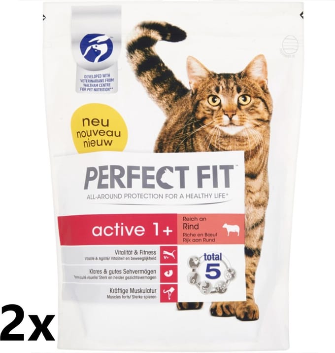 Perfect Fit - Droogvoer - Active Rund - 2x750g