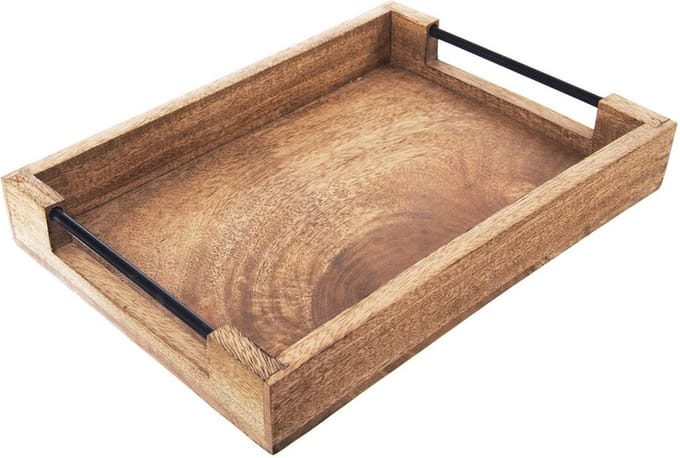 Dienblad Houten MANGO 35,5x25,5x5,5 cm - Serveer Plateau - Serveerplateau