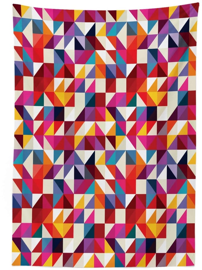 ABAKUHAUS Tafelkleed Geometrisch – 140x200 cm – Multi 44 – Wasbaar