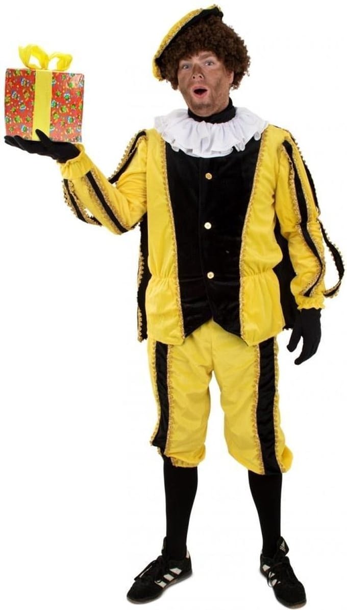 Piet plushe zwart/geel