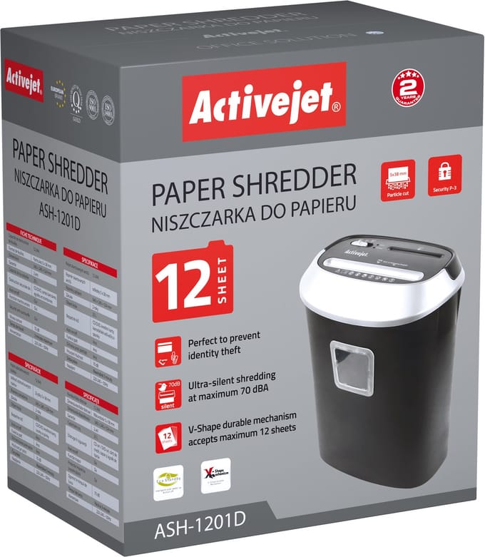 Papierversnipperaar Activejet ASH-2502C