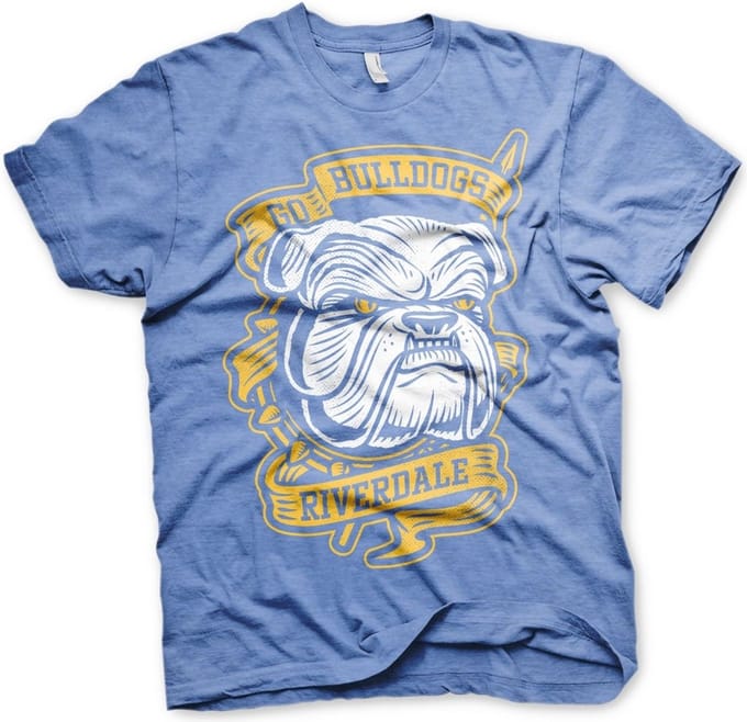 Riverdale Go Bulldogs T-shirt blauw gemêleerd