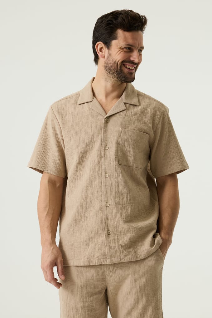 Pilot overhemd beige