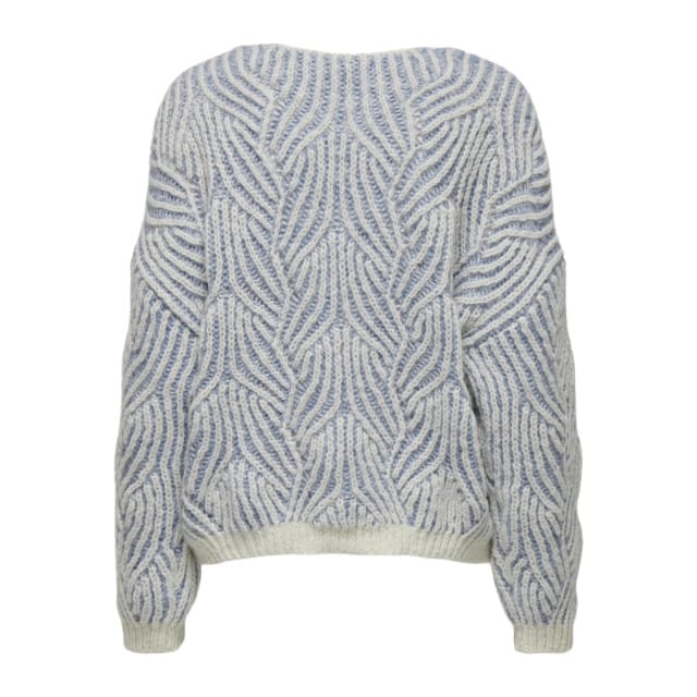 Only Trui Onlelin Life Ls V-neck Cc Knt 15334862 Cloud Dancer/ Sof Chamb Dames Maat - S