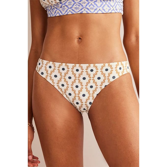 Boden Classic Bikini Bottoms Multi, Geo Trance Maat: 8 | Bikini's Outlet | Dames | Wit