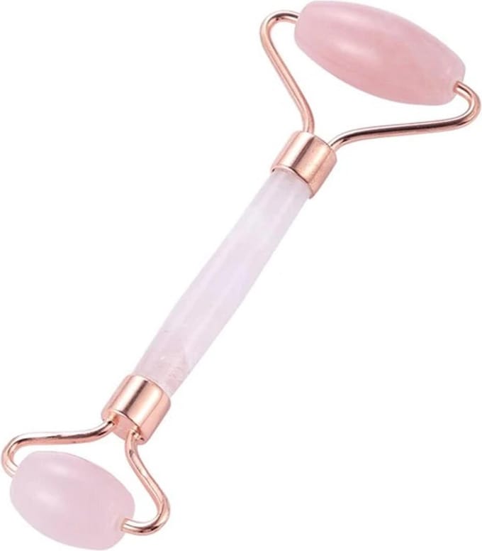 KELERINO. Rose Quartz Roller - Gezichtsmassage Jade Roller - Rozenkwarts - Roze