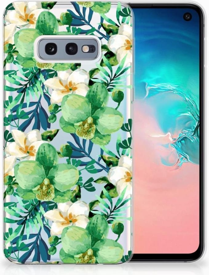 Samsung Galaxy S10e TPU Case Orchidee Groen