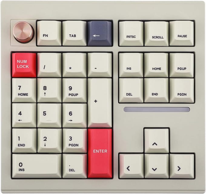 Aluminium Draadloze Numpad met Navigatie en Pijltjestoetsen voor Windows/Mac/Linux
