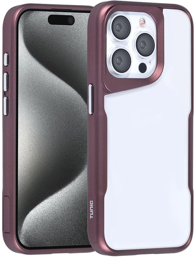 TUNIQ telefoonhoesje voor Apple iPhone 15 Pro - Siliconen backcover - Rood