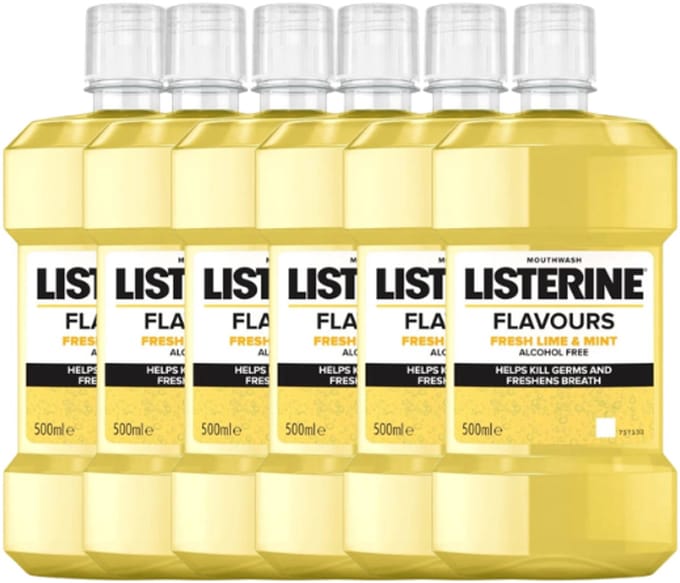 Listerine Fresh Lime & Mint Mondwater - 6 x 500 ml