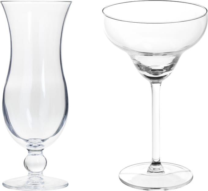 Cocktailglazen set - blue hawaii/margarita glazen - 8x stuks
