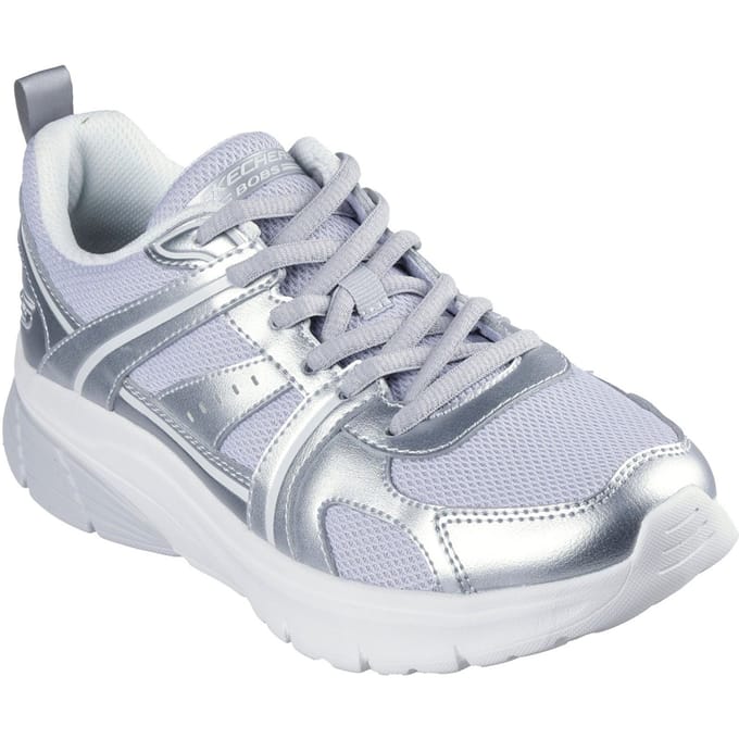 Skechers BOBS Vamos Dames Zilveren Sneakers