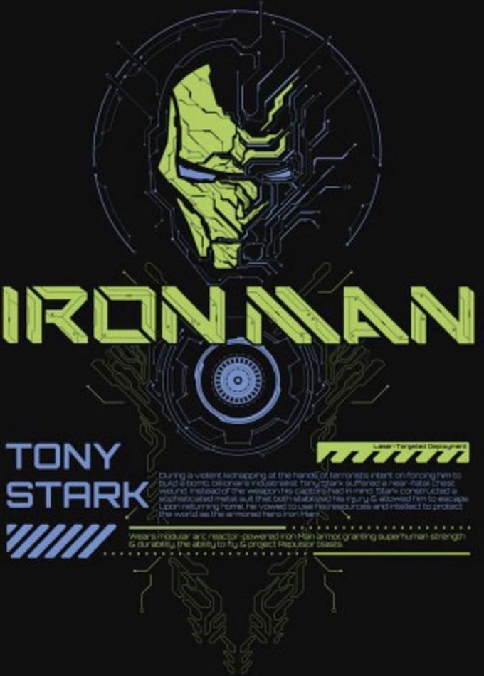 Poster Marvel Iron Man Glow in the Dark 50x70cm