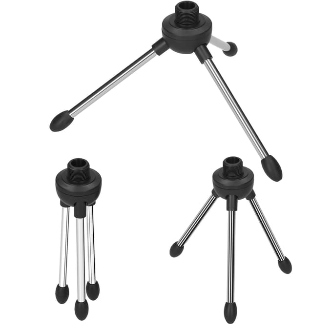 Opvouwbaar bureaumicrofoonstatief 5/8 inch schroefdraadbevestiging draagbare microfoon bureau zwart