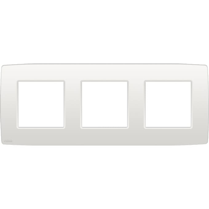 Niko - Afdekplaat drievoudig horizontaal 71MM white - 101-76700