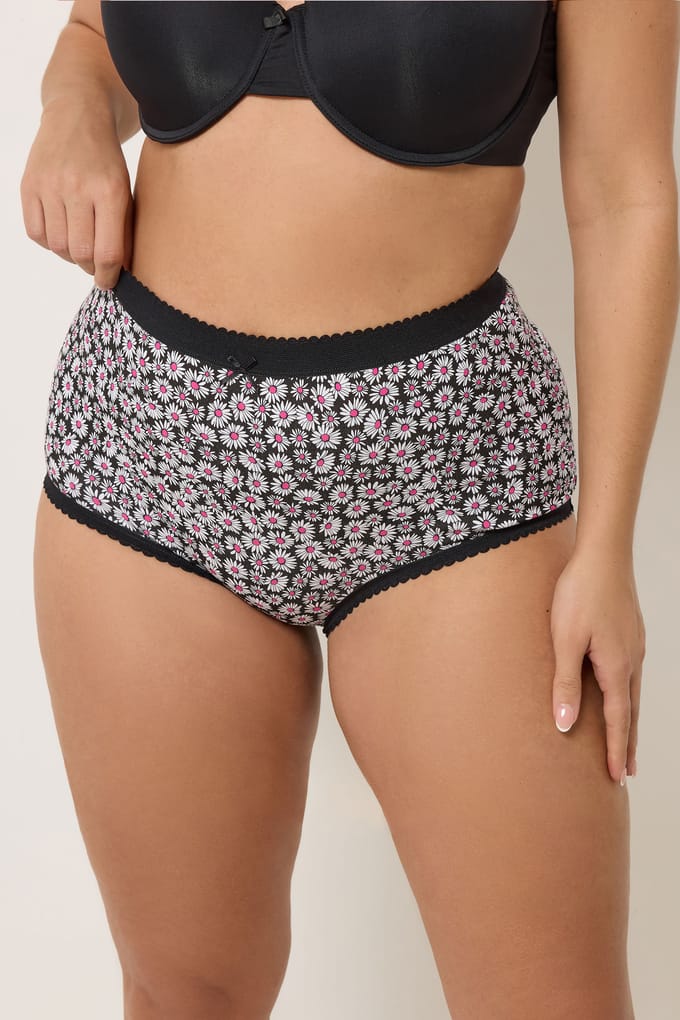 Yours 5Pack Roze Maxislips Met Madeliefjesprint Size 50-52
