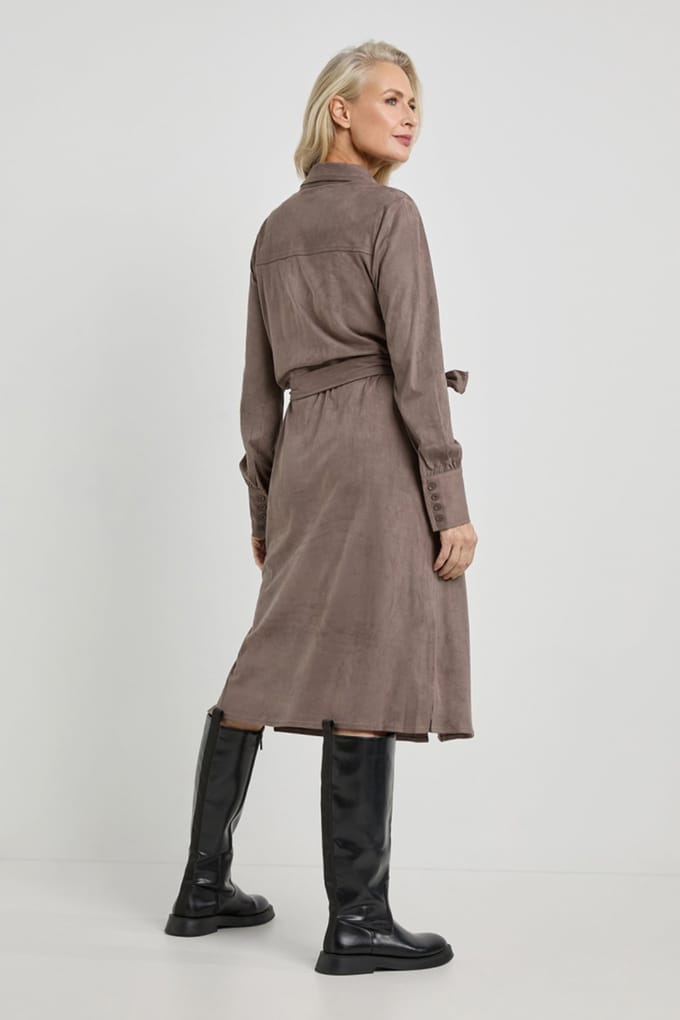 Josephine & Co Anouk Dress Mocca Maat: 34 | Midi Jurken Outlet | Dames | Bruin
