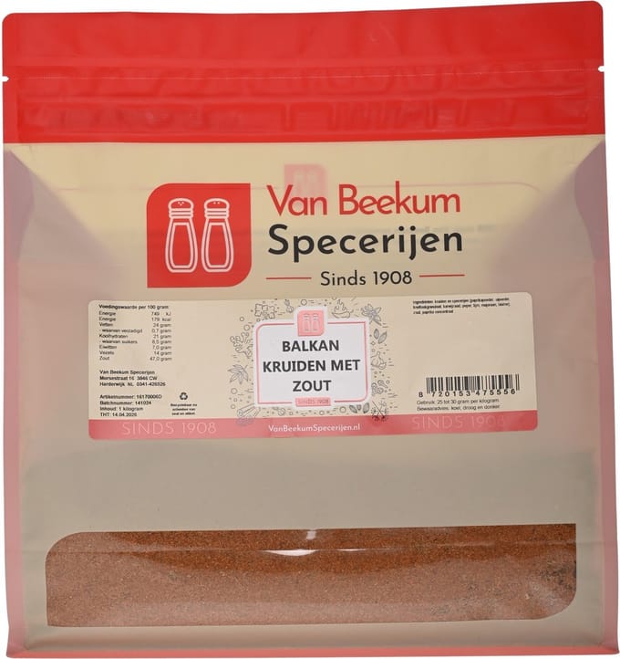 Van Beekum Specerijen - Balkenbrij Kruiden - 1 KG (hersluitbare stazak)