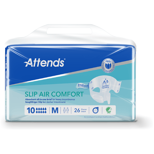 Attends Slip Air Comfort 10 Medium - 4 paquets de 26 protections