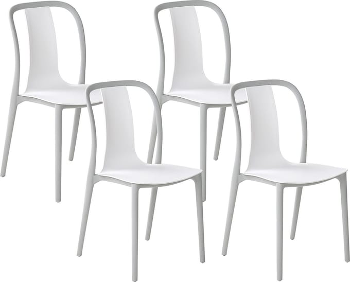 SPEZIA - Tuinstoel set van 4 - Grijs - Synthetisch materiaal