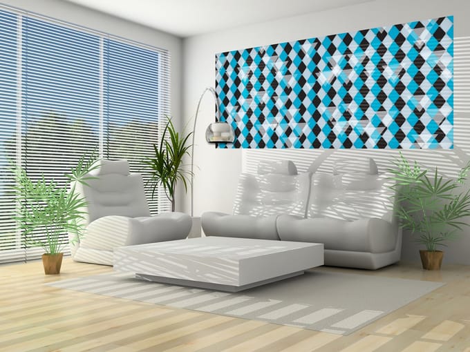 Modern Abstract Diamond Photo Wallcovering