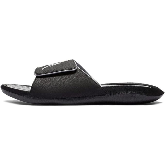 Jordan Hydro 8 Slide - Badslippers - Maat 44 - Zwart/Wolf Grey/Wit / Zwart Grijs - Hydro 8 - Lifestyle - Unisex Badslippers
