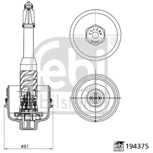 Deksel, oliefilterbehuizing FEBI BILSTEIN Plus FEBI BILSTEIN 194375